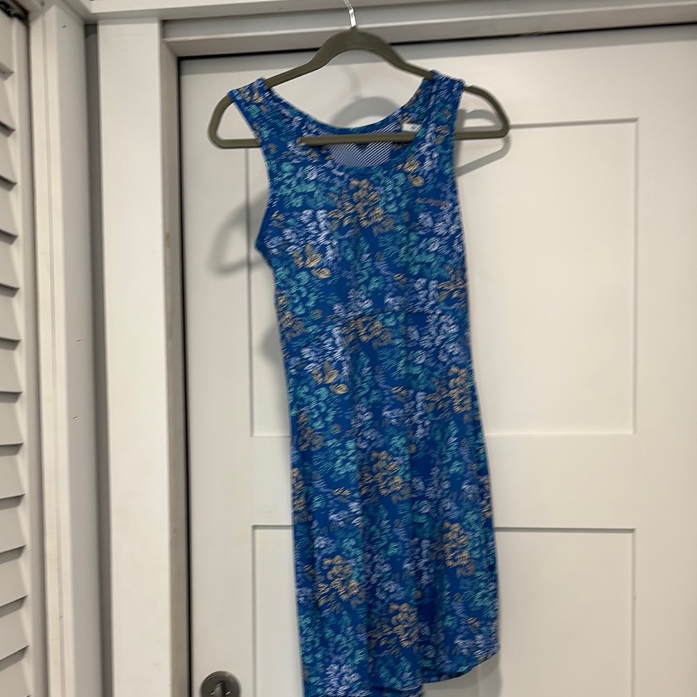 Columbia Blue and Gold Scoop Neck Sundress